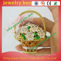 promotion custom logo exquisite metal basket jewelry box manufacturer